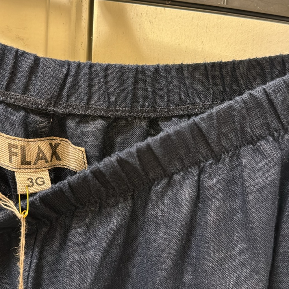 NWT FLAX Women linen crop Pants - Picture 2 of 7